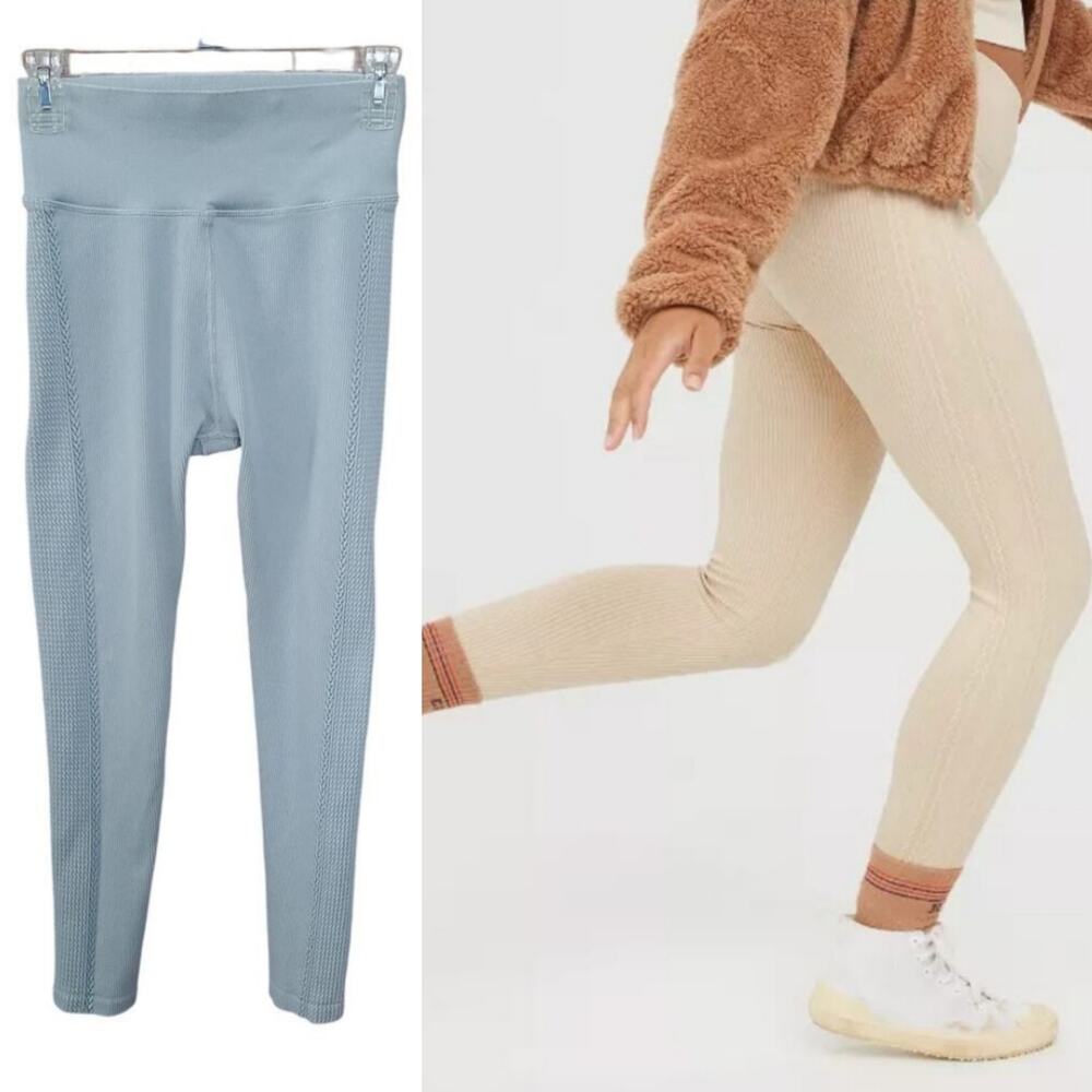 OFFLINE By Aerie Seamless Cable High Waisted Legging Light Green Women's Small